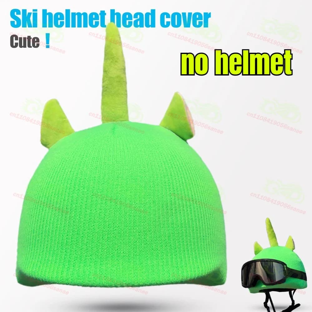 Knitted Winter Ski Hat with Helmet Cover