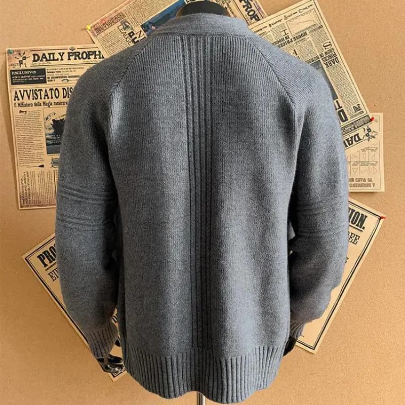 Thermal Double Zipper Cardigan Jacket