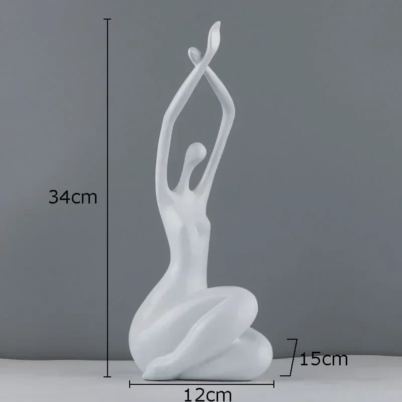Yoga Figures Statue Abstract Artwork Ornaments Desk Decoration Minimalist Yoga Character Resin Sculpture Modern Home Decor