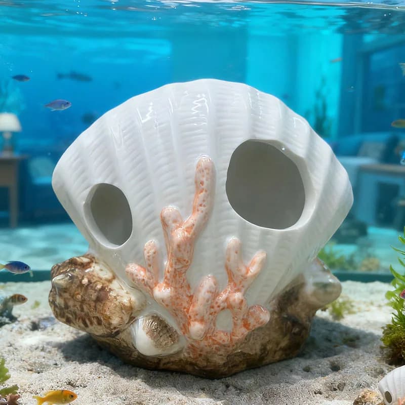 Ceramic Aquarium Ornaments, Designed Specifically for Fish to Rest On, Add a Touch of Nature to Your Aquarium and Serve as Home