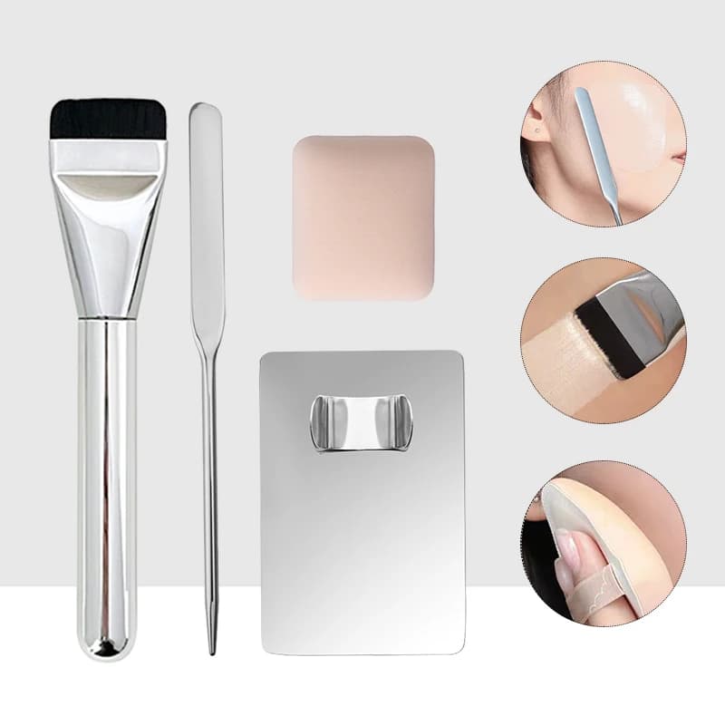 Makeup Mixing Palette with Brushes and Spatula