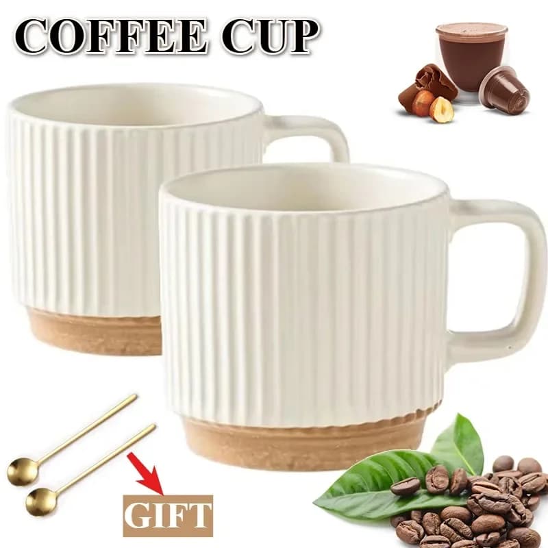 Ceramic Coffee Mugs Set of 2