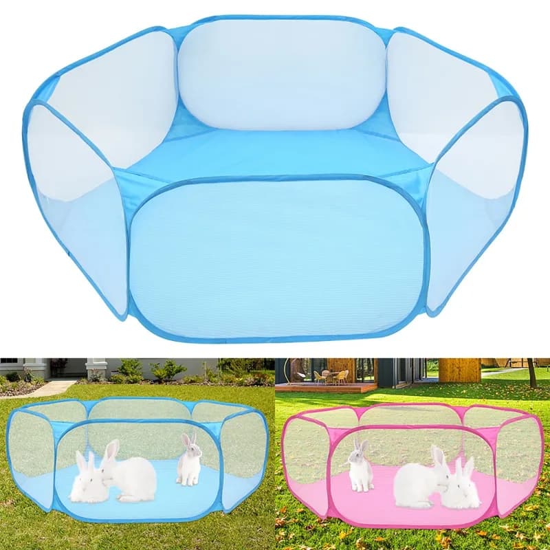 Portable Folding Pet Playpen Tent Breathable Fence