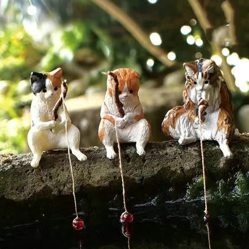 Cartoon Fishing Ornament Aquarium Decoration