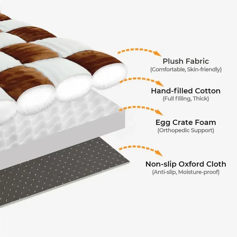 Handmade Plush Orthopedic Dog Bed with Pillow