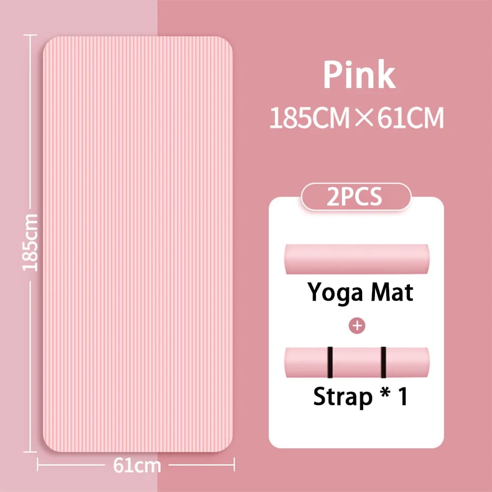8mm NBR Yoga Mat with Carrying Strap