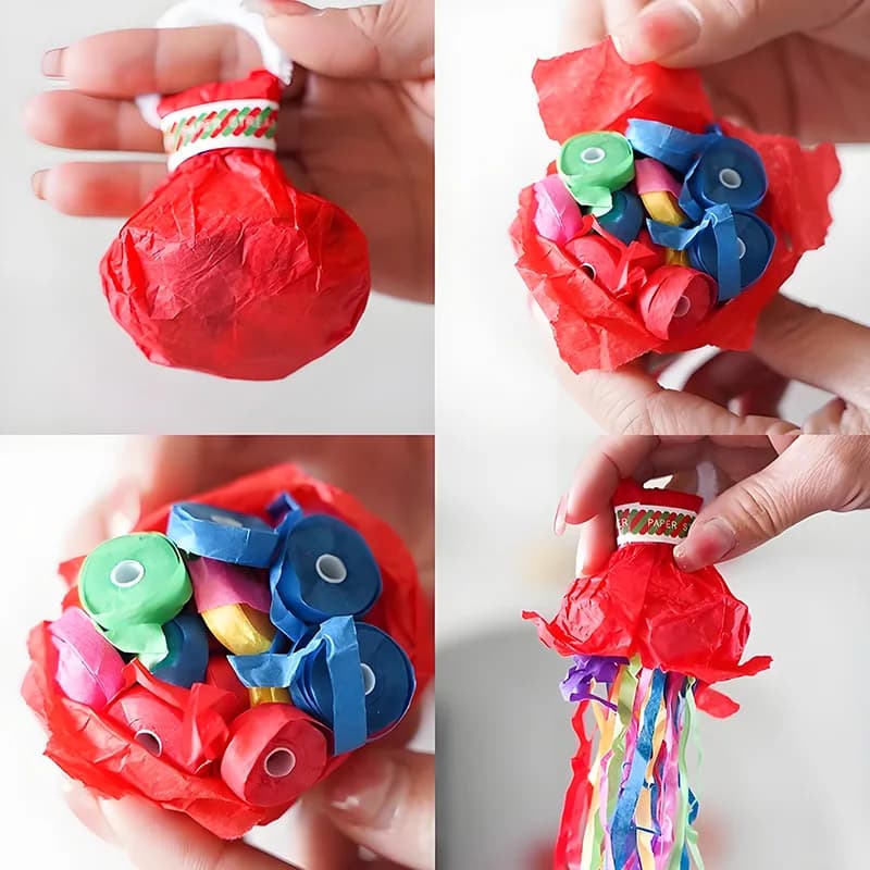 Hand Throw Ribbon Confetti Poppers Party Pack