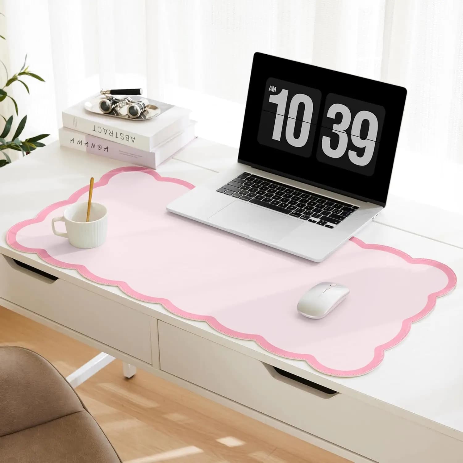 Scalloped Large Desk Mat
