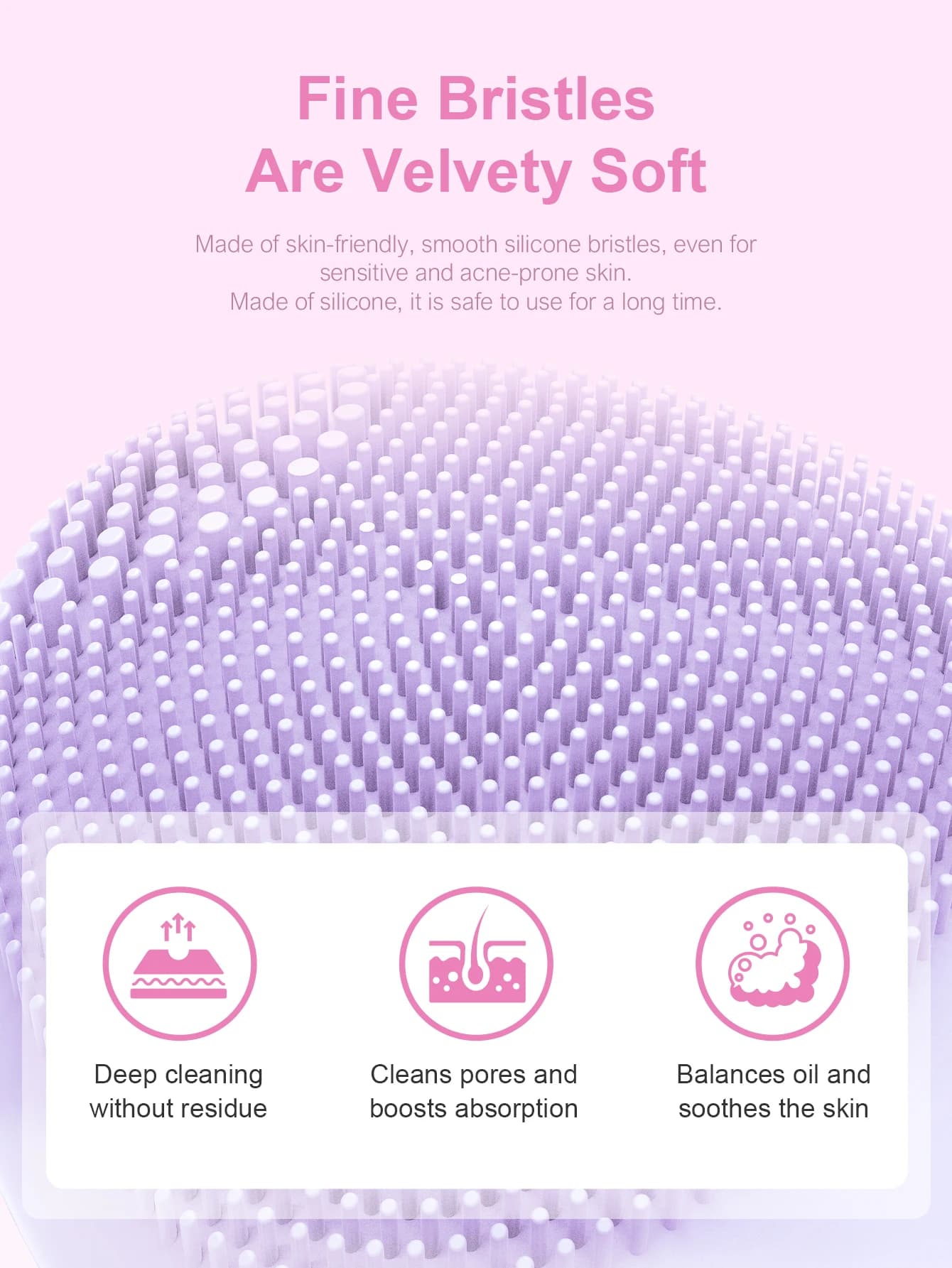 Sonic Silicone Facial Cleansing Brush