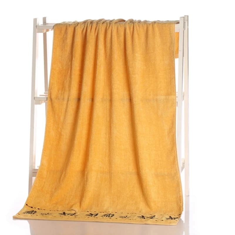 Bamboo Fiber Bath Towel Set Thick Absorbent