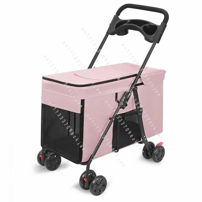 Medium To Large Dog Pet Stroller Multifunctional and Foldable Suitable for Outdoor Travel, Large Size for Commuting and Portable