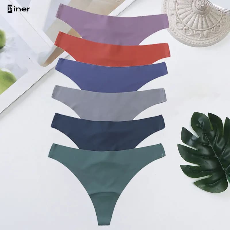 Seamless Ice Silk Thong Underwear