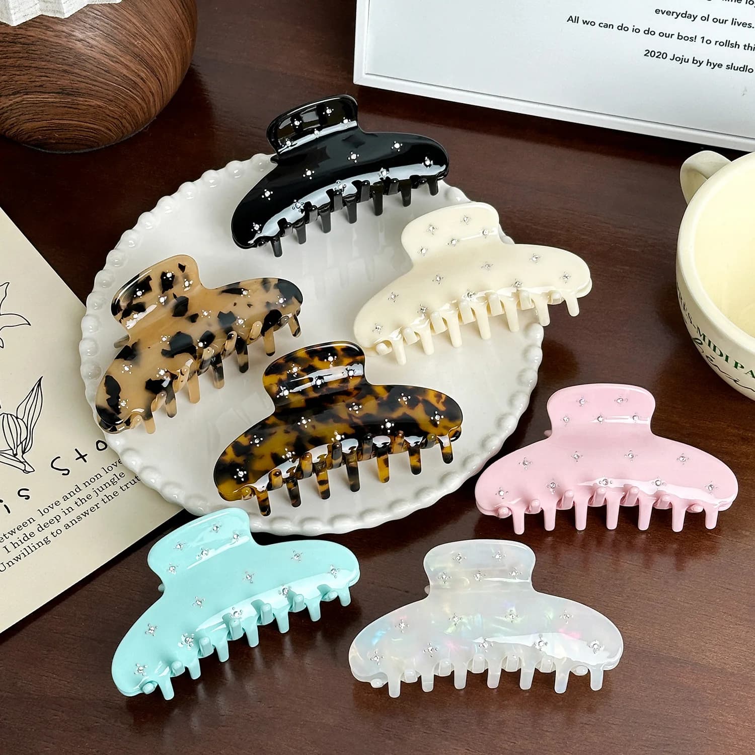 Women's Hair Accessories Fashionable Funny Versatile Hair Clips High Ponytail Hair Clips For Cute Girls Shark Clips Korean Style