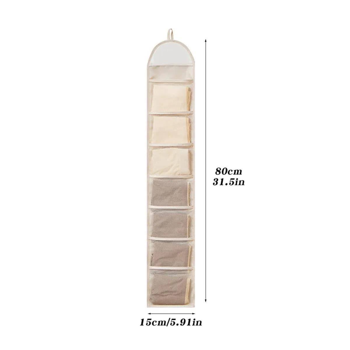 Hanging Closet Organizer with Mesh Pockets
