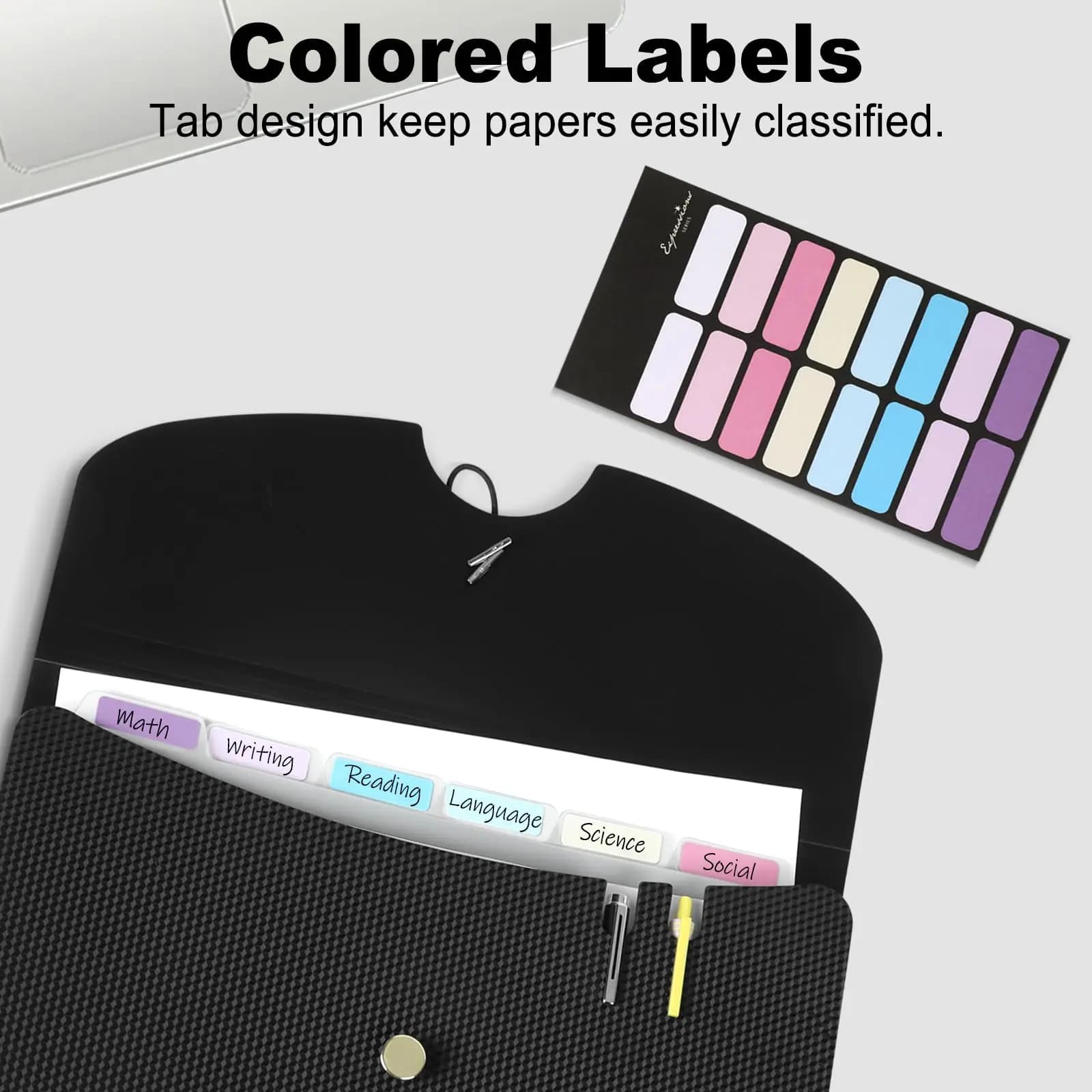 A4 Accordion File Folder with 7 Pockets