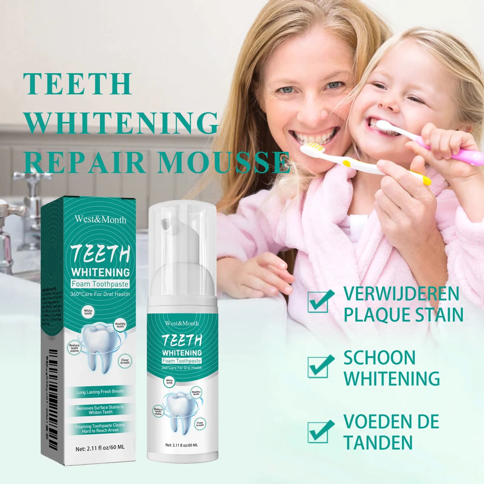 Whitening Foam Toothpaste Mousse