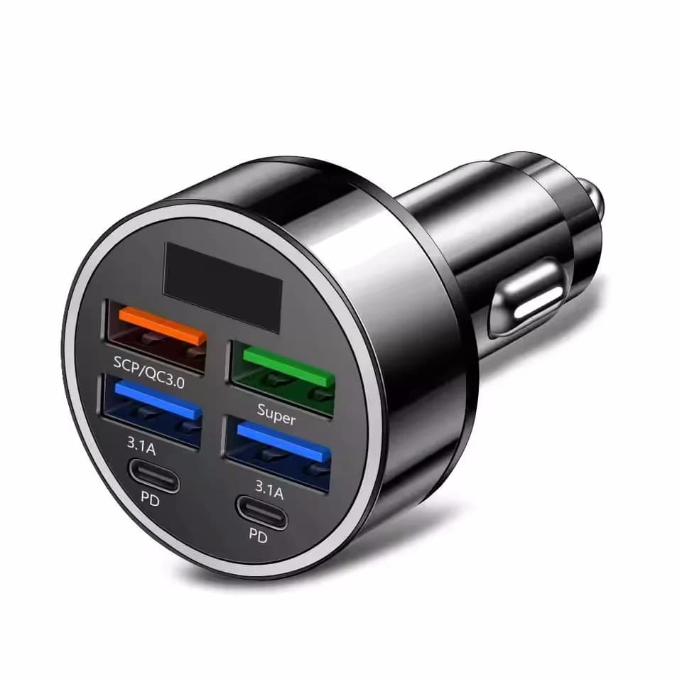 350W Car Charger USB  PD QC3.0 USB C Car Phone Charger Type C Adapter for iPhone Samsung Huawei Xiaomi Quick Charge