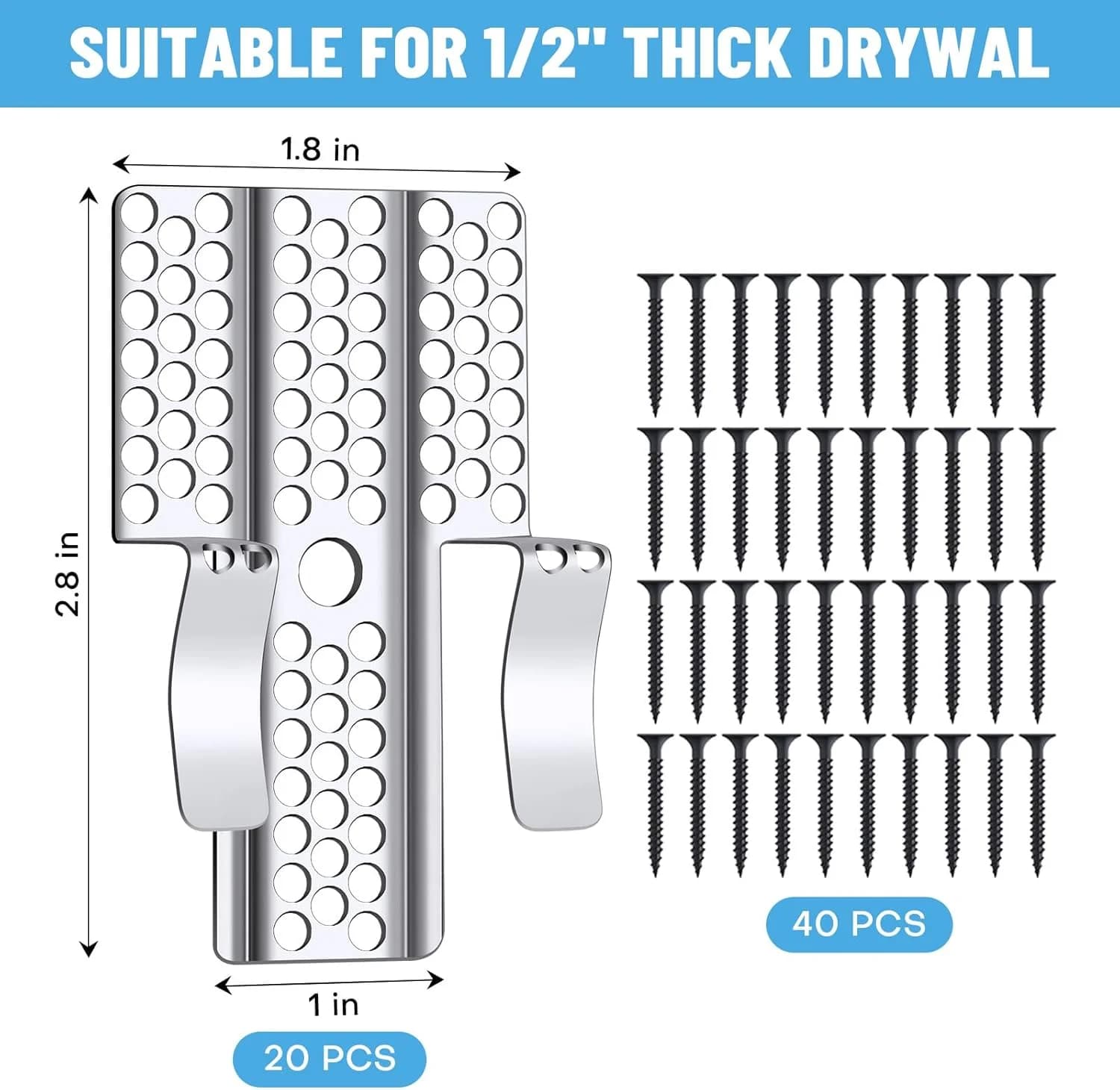Drywall Repair Clips with Screws