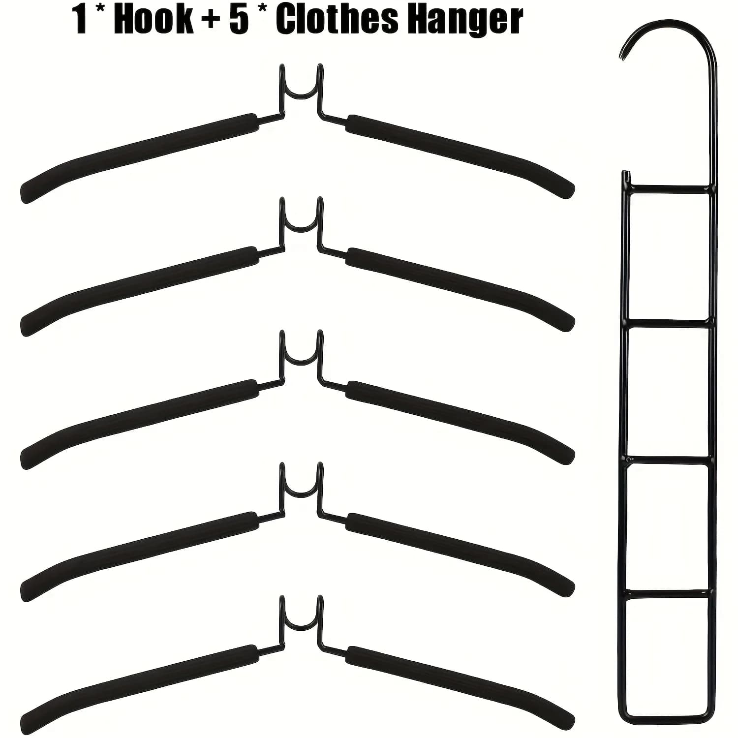 Multi-Tier Hanging Closet Organizer with Hooks