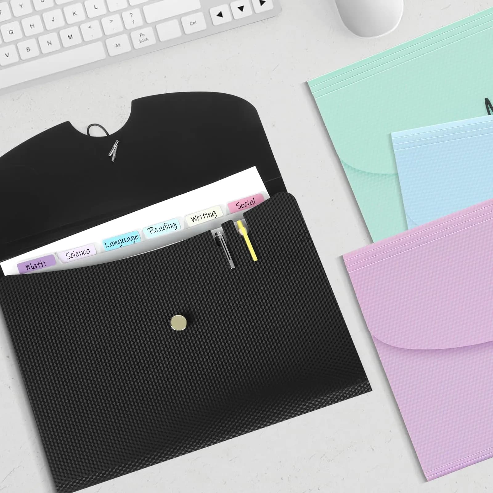 A4 Accordion File Folder with 7 Pockets