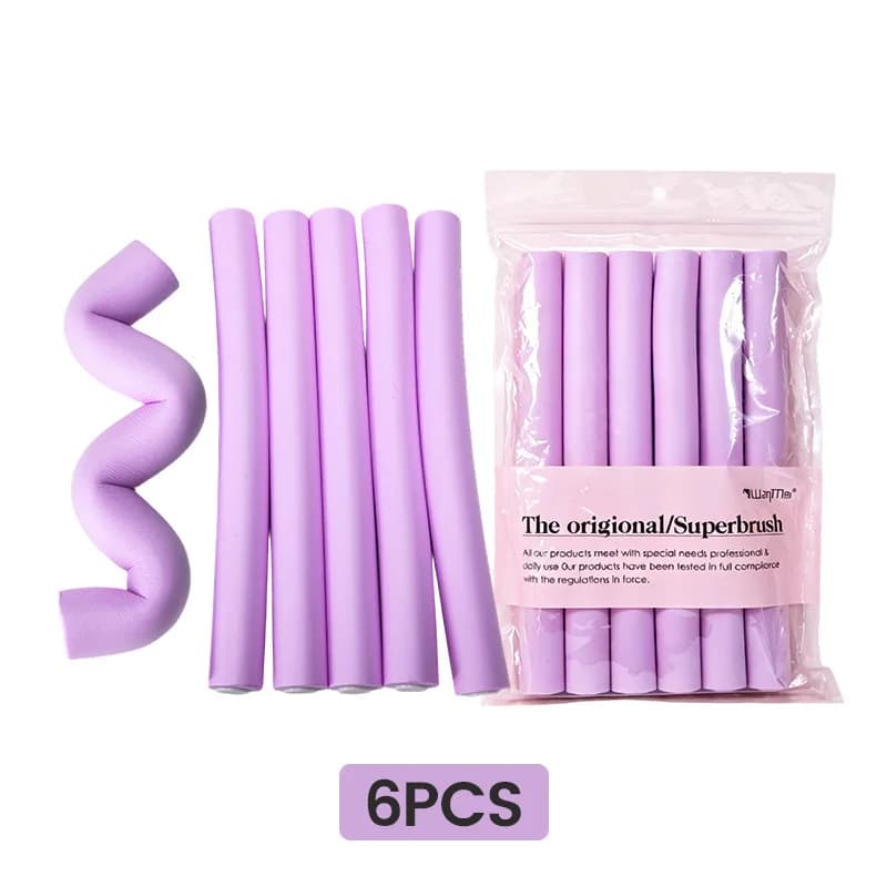 Oversized Non-Heat Curling Wands, 6-Pack