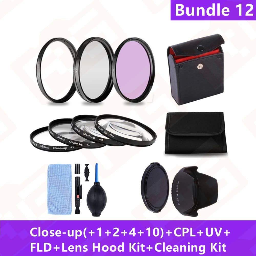 Camera Lens Filter Kit with ND and Macro Lenses