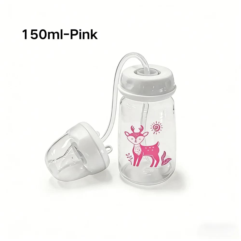 Baby Bottle with Straw Anti-Choke Design