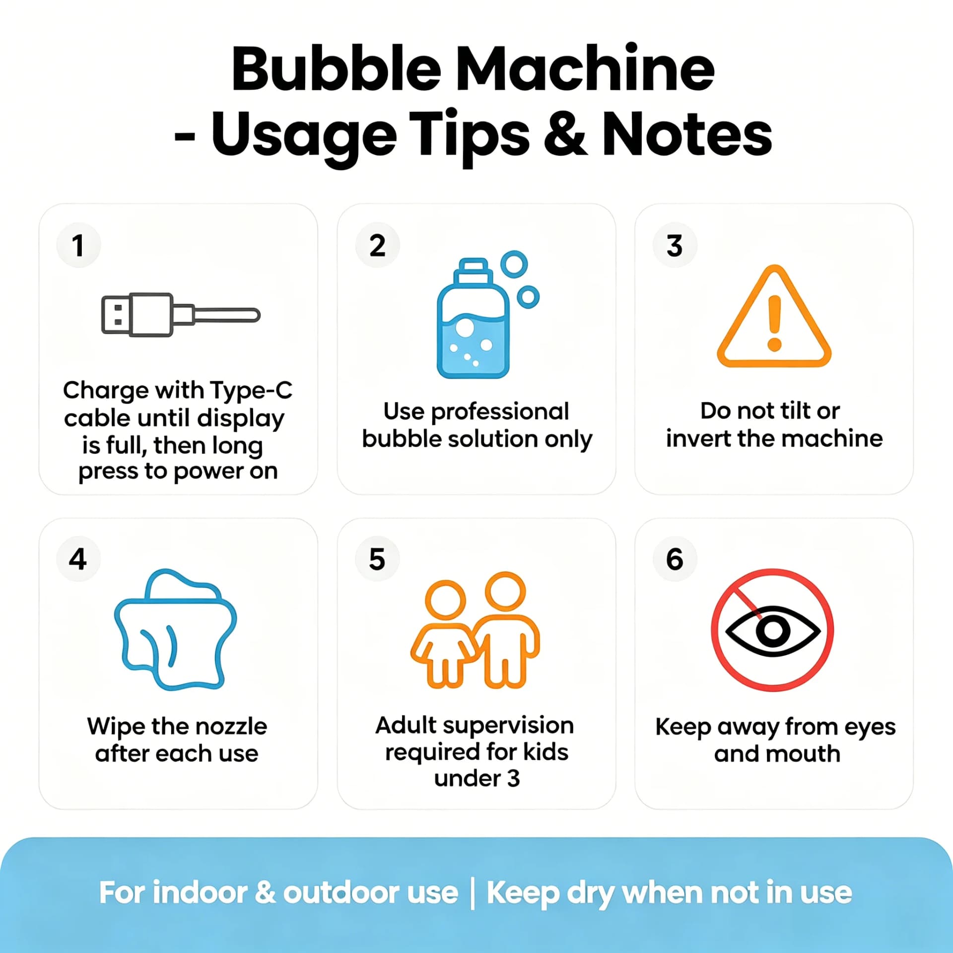 Bubble Machine with Remote Control and RGB Lights