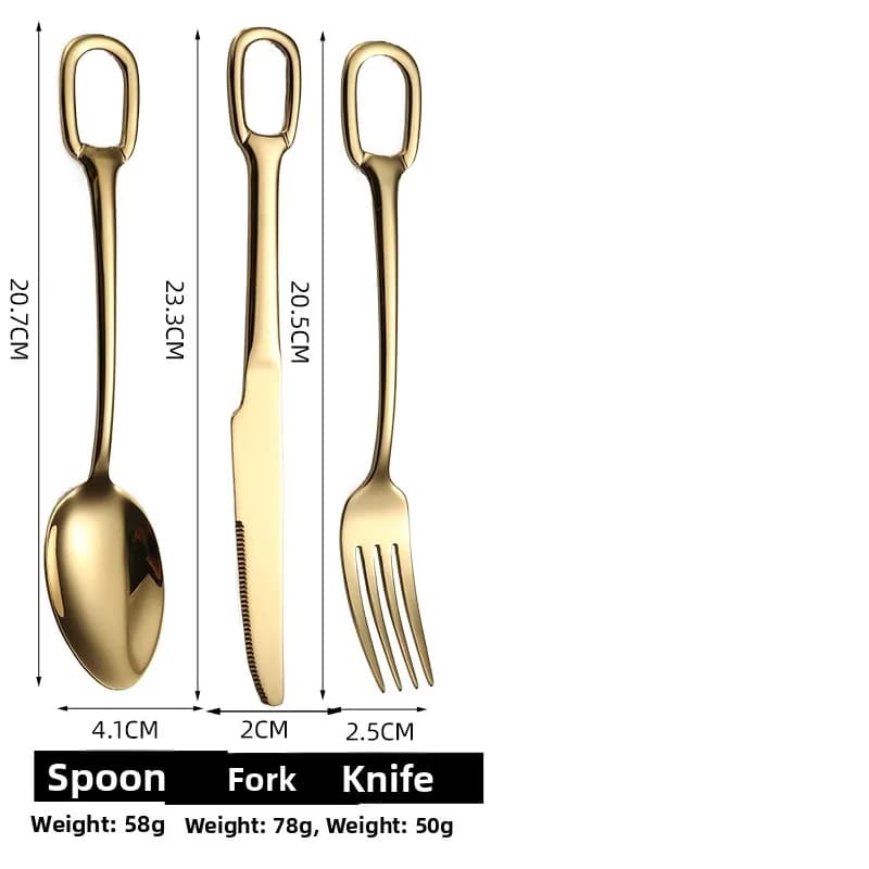 Western Dining Utensils Three-Piece Set