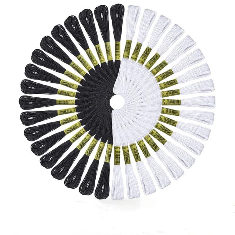 Cross Stitch Embroidery Floss Set, 24 Spools