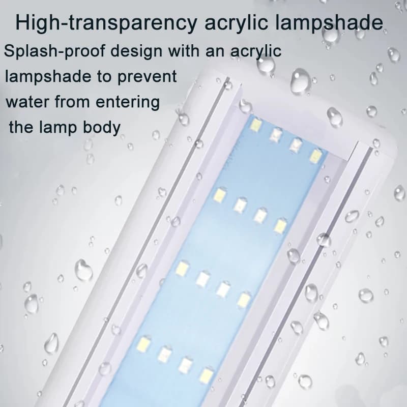 Aquarium LED Fish Tank Light, 3 Color Full Spectrum Adjustable Water Plant Lamp, Telescopic Clip-On Light for 18-75cm Aquariums