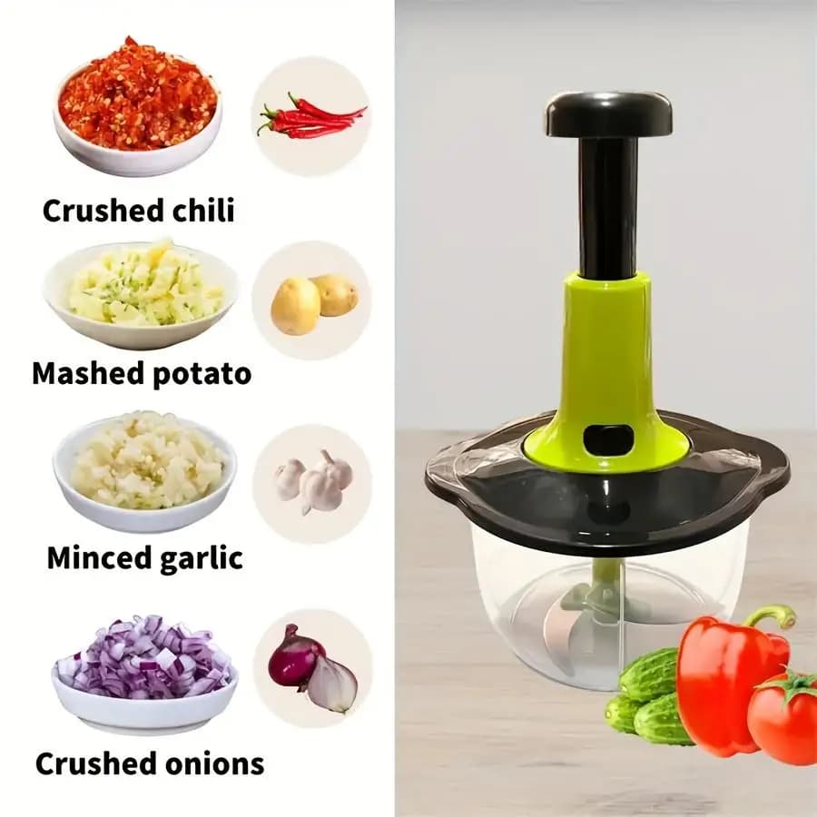 Manual Food Processor with Blade Guard