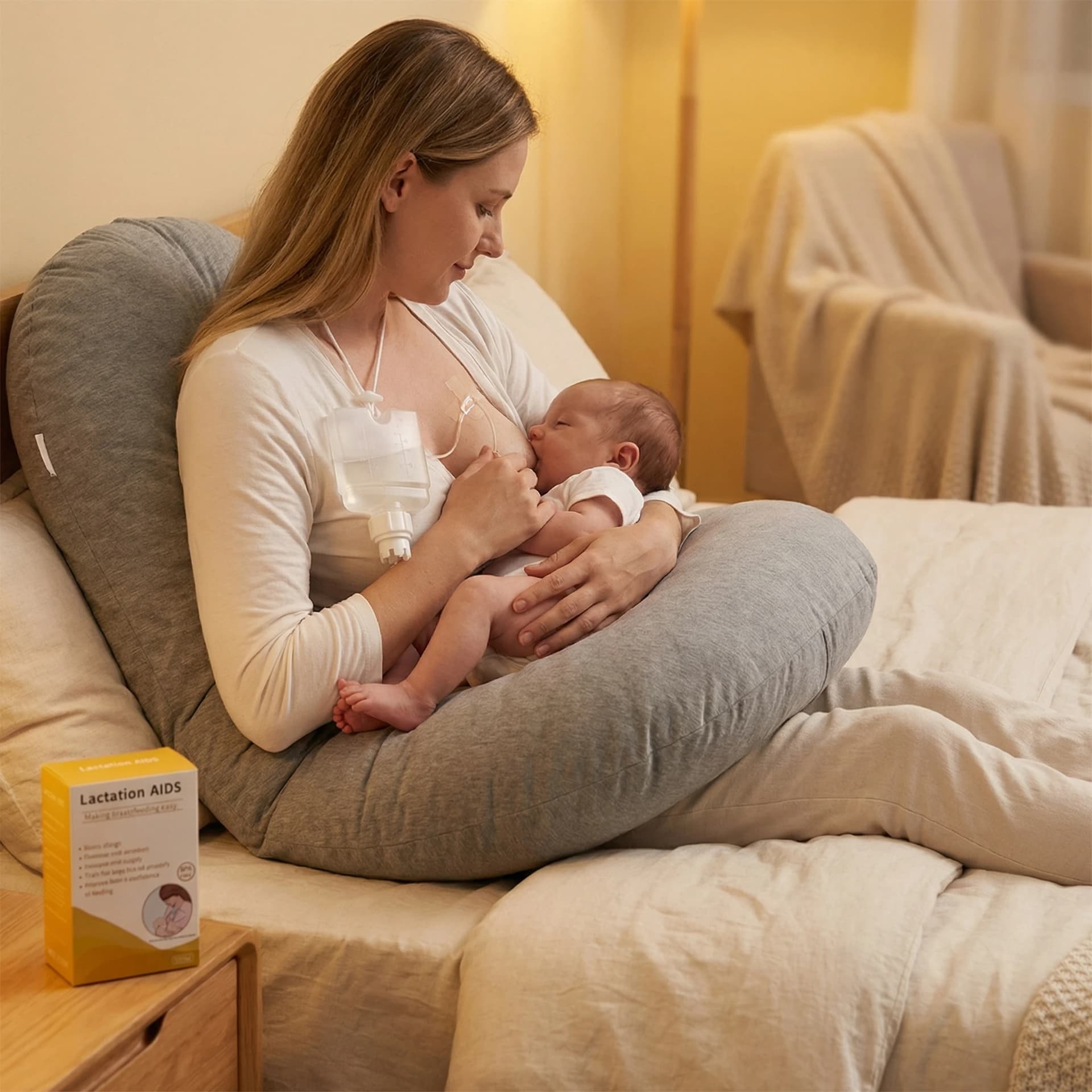 Free Ship Breastfeeding Newborn Essential- Supplemental Nursing System Baby Nutrition Feeding Bottle Combo Baby Feeding