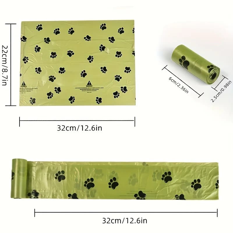 Dog and Cat Waste Bags with Dispenser