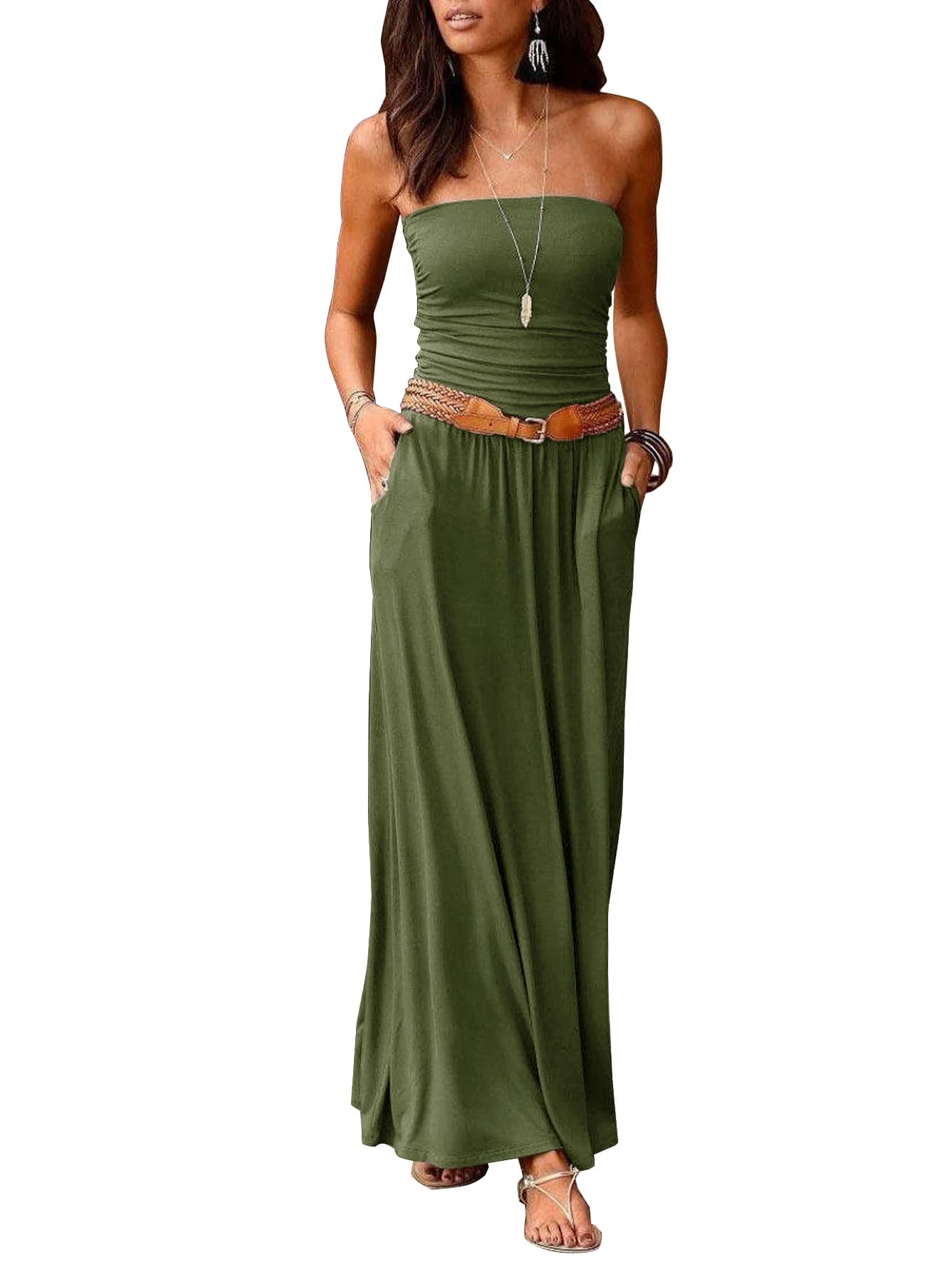 Women's Summer Strapless Casual Dress