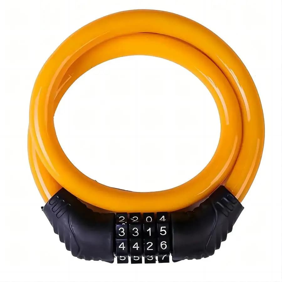 4-Digit Resettable Coil Cable Bike Lock
