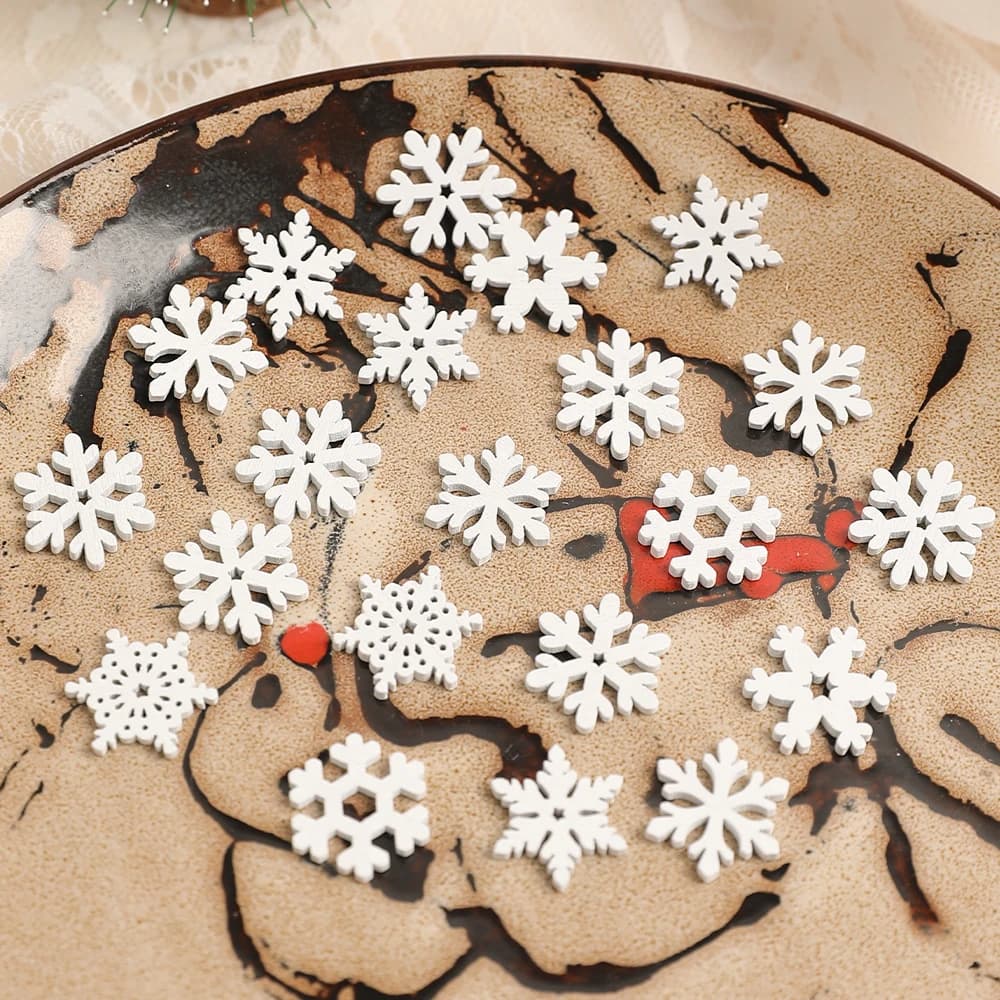 Wooden Snowflake Ornaments for Christmas