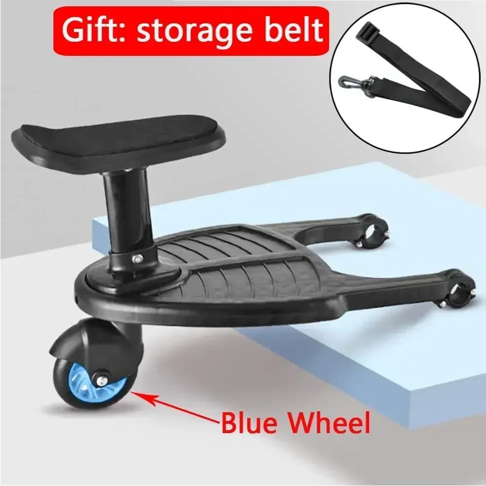 Stroller Ride-On Board with Removable Seat