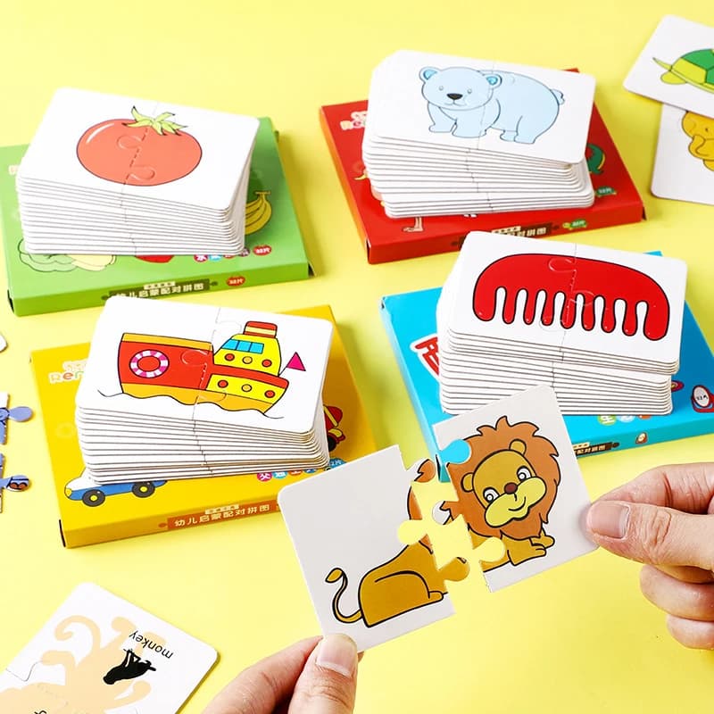 Montessori Matching Puzzle Cards for Toddlers