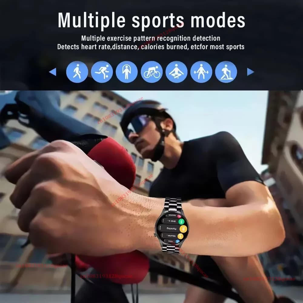2026 New Smart Watch Men AMOLED HD Screen GPS Motion Trajectory Heart Rate Bluetooth Calls SmartWatch IP68 Waterproof Watch Ht30