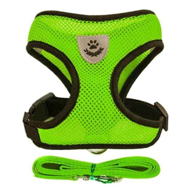 Adjustable Mesh Pet Harness Vest with Leash