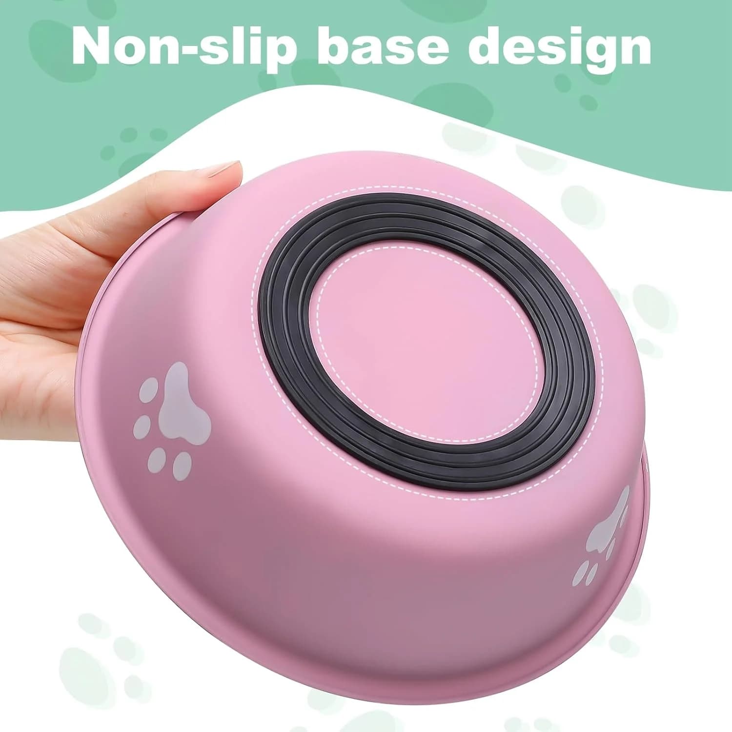 Stainless Steel Pet Feeding Bowls with Non-Slip Base