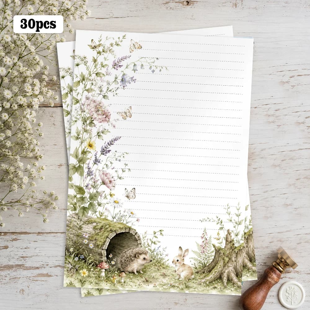 B5 Forest Pet Themed Lined Writing Paper