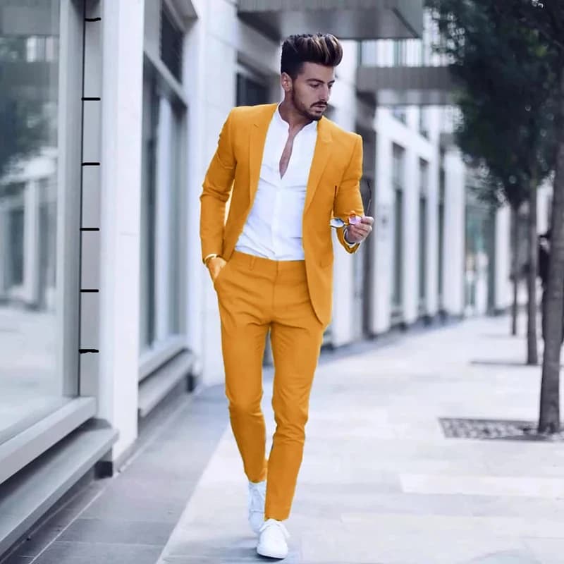 Casual Business Two Piece Slim Fit Suit
