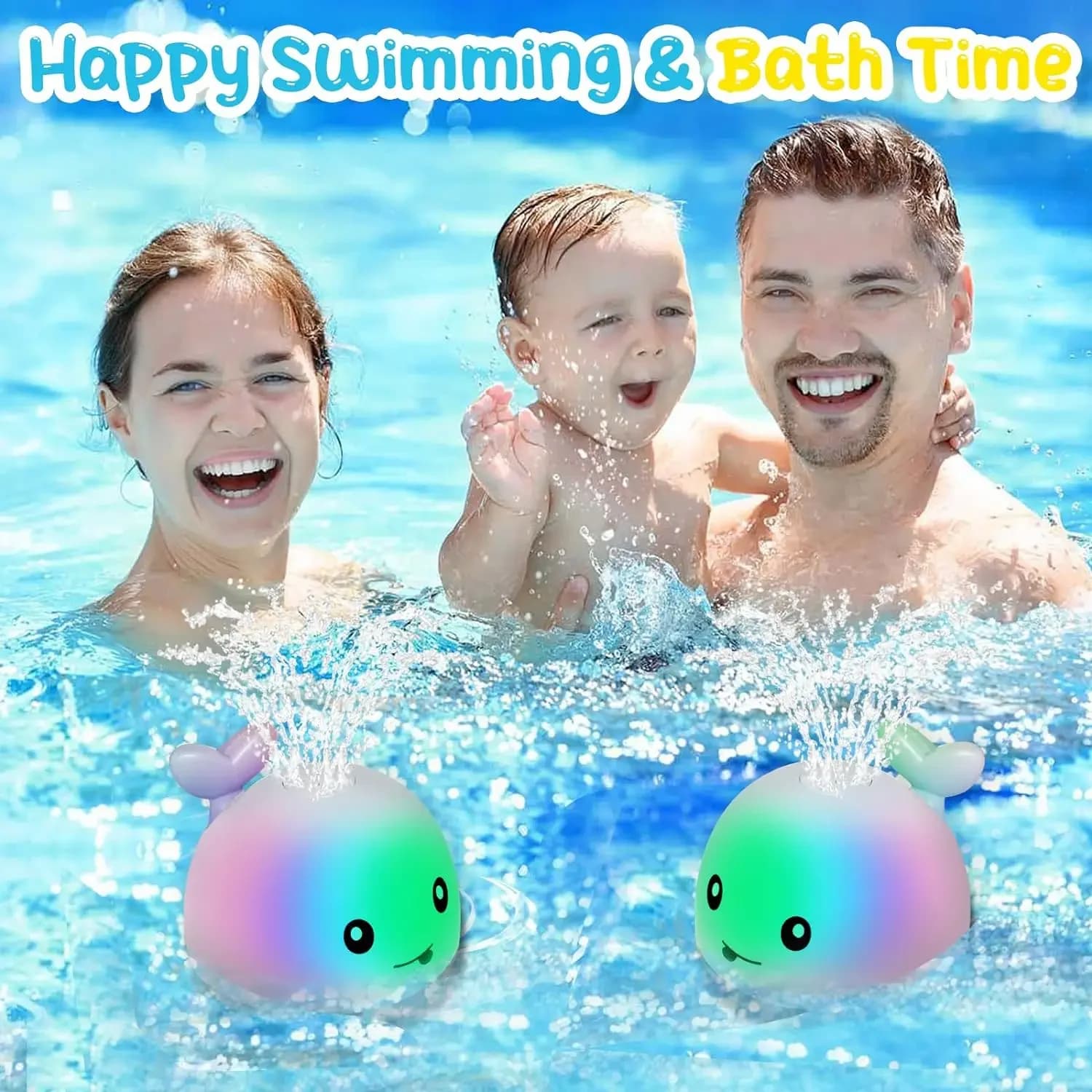 Baby Bath Toys,Toddler Bath Toys for Kids,Sensing Water-Spraying Luminous Whale, Pool Bathtub Shower Basin Baby Toy Infant Gifts