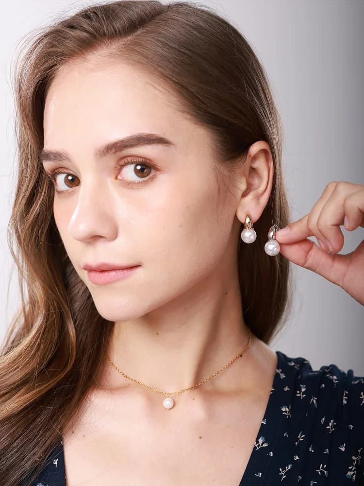 Baroque Pearl Drop Dangle Earrings