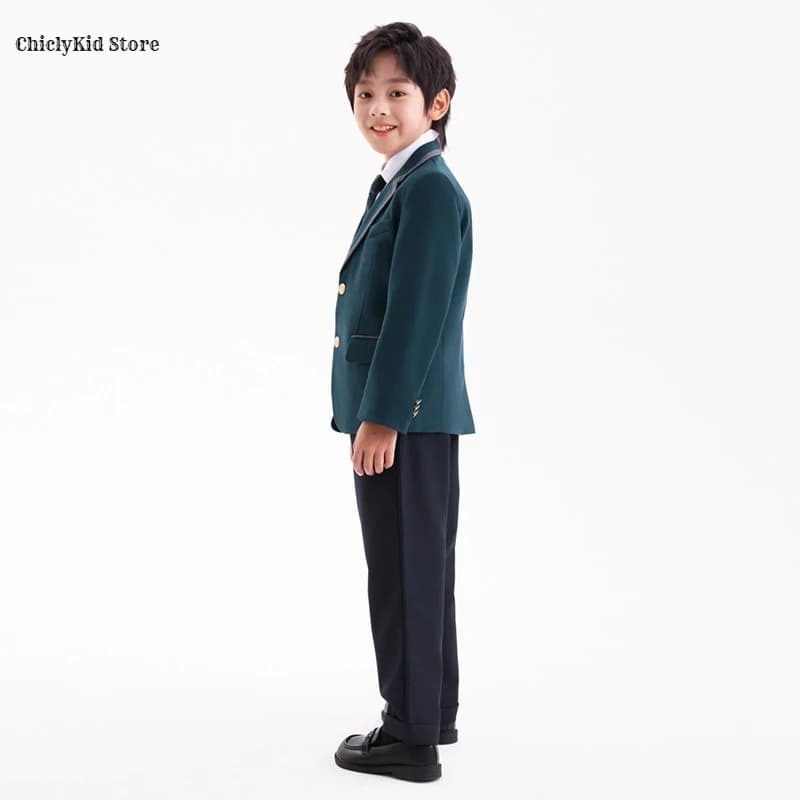 Kids Formal Uniform Blazer Pants Skirt Tie Set
