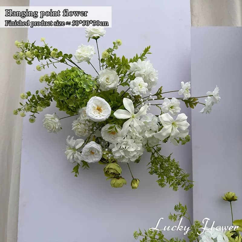 Outdoor Wedding Decoration Artificial Flowers Floral Backdrop Arrangement Home Decor Hanging Flower Row Road Lead Flower Ball