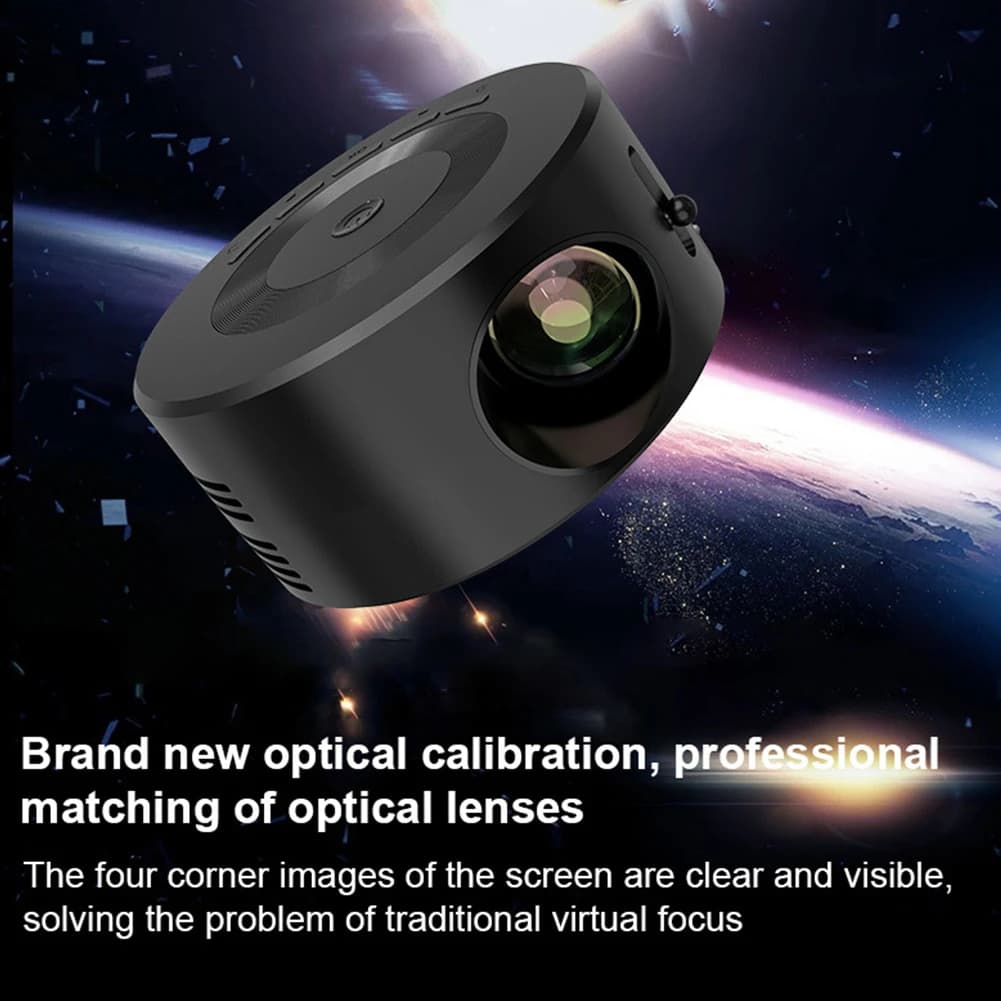 Mini USB Supports Home Theater Projector 180°Flexible Projection Angle 1080P Native Smartphone Screen Sharing Suitable for Home