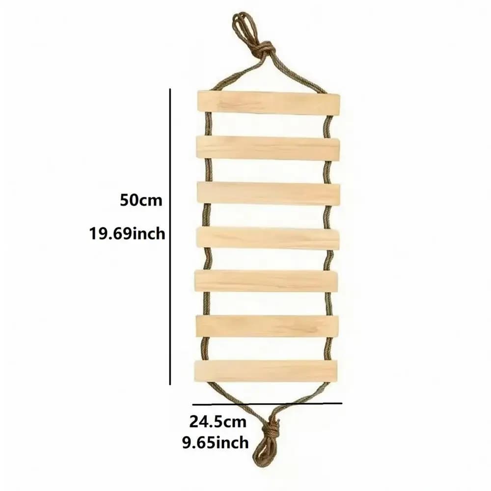 Wall-Mounted Cat Bridge Multi-Level Wooden Steps
